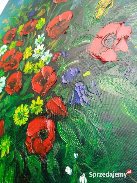 Obraz olejny kwiaty Kraków