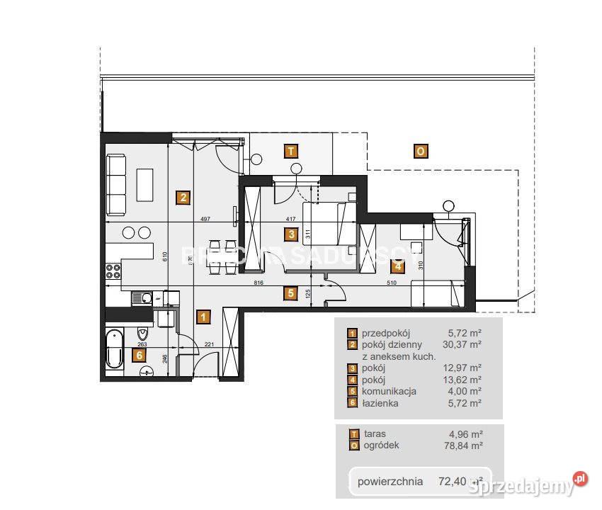 Mieszkanie 724m2 3 pokoje Kraków Babińskiego