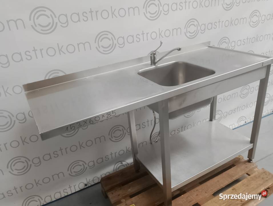 Stół ze zlewem i miejscem pod zmywarkę 153x60x85 dolnośląskie