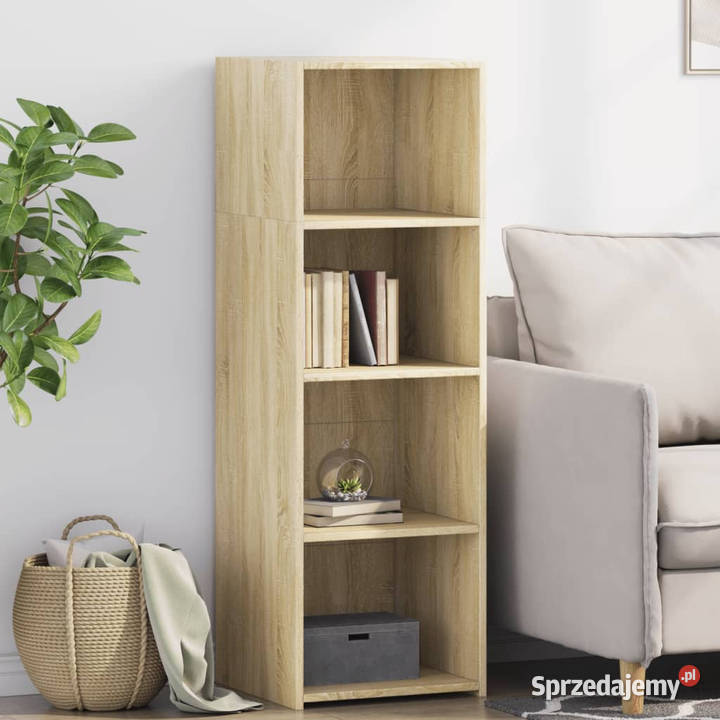 Wysoka szafka dąb sonoma 40x41x124 materiał Pozostałe