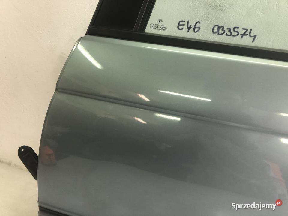 DRZWI LEWY TYŁ BMW E46 GRAUGRUEN METALLIC 4426
