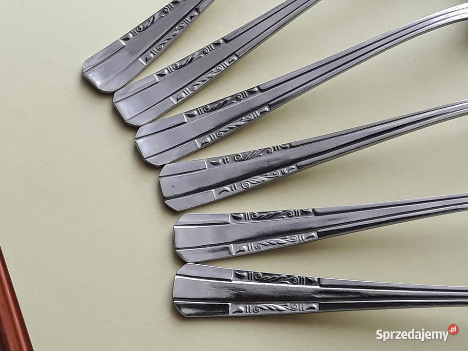 Duże łyżki obiadowe 3 SATURN sztućce PRL