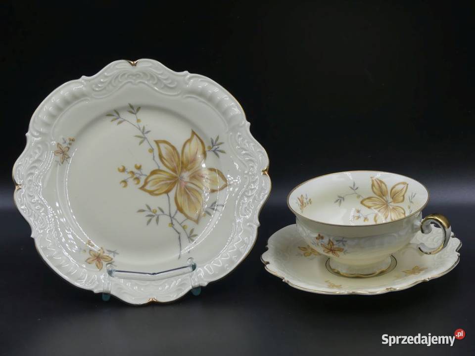 Komplet śniadaniowy Sorau Żary piękne reliefy sprzedam