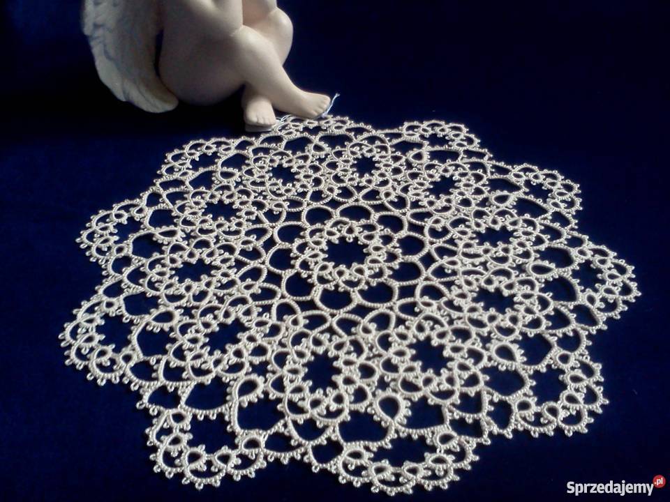 Serwetka frywolitkowa Dekoracje i ozdoby Wiśniowa sprzedam