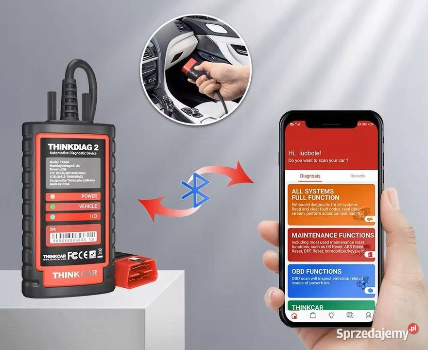 TESTER SKANER DIAGNOSTYCZNY THINKDIAG 2 THINKCAR sprzedam