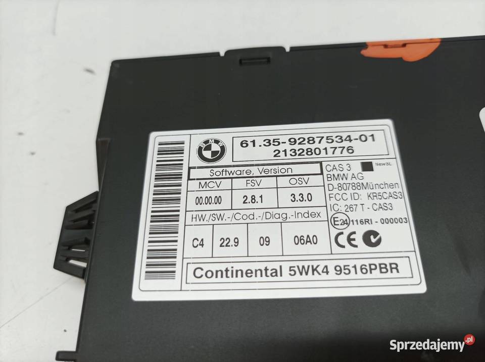 MODUŁ CAS 9287534 Bmw X6 I 20092014 E71