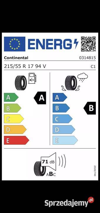 OPONY Continental EcoContact 6 Letnie 21555 r 17 kujawsko-pomorskie Bydgoszcz sprzedam