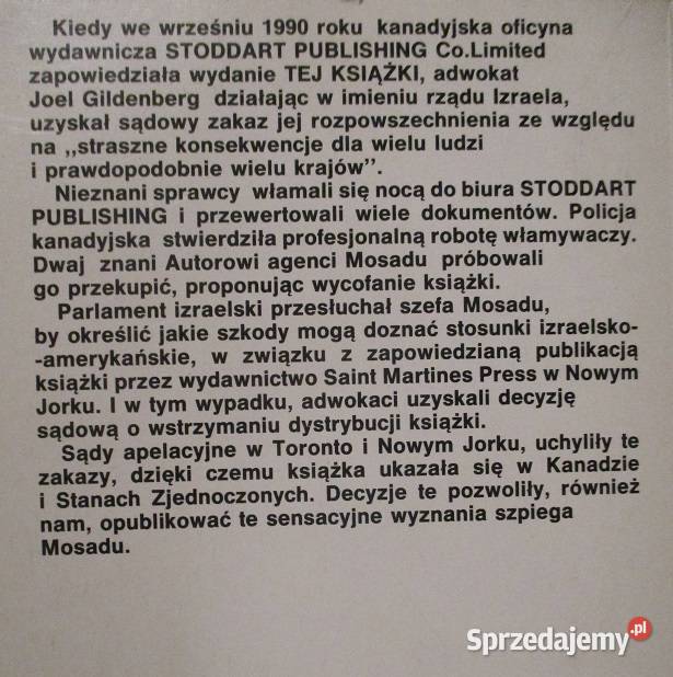 Wyznania szpiega Z tajemnic izraelskiego Łódź sprzedam