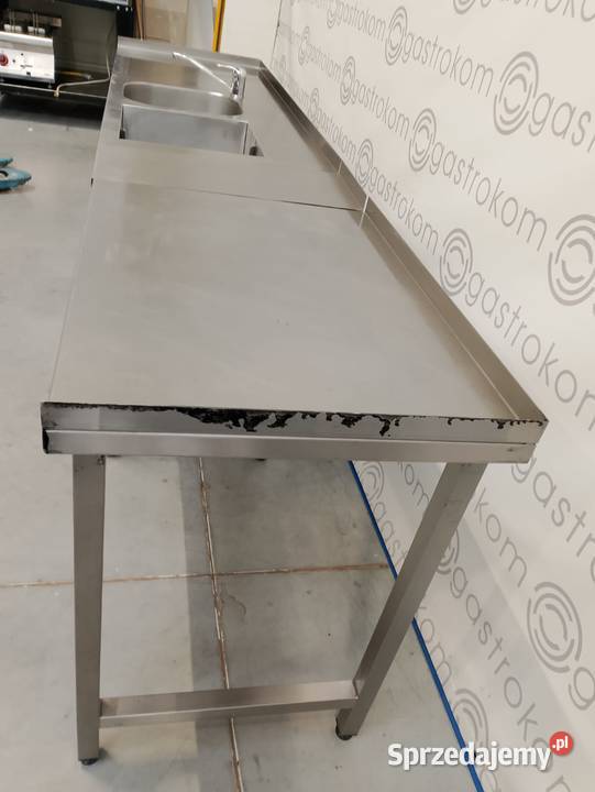 STÓŁ BAROWY Z KOMORĄ NA LÓD I ZLEWEM 185X65X85 Gastronomia Wrocław sprzedam
