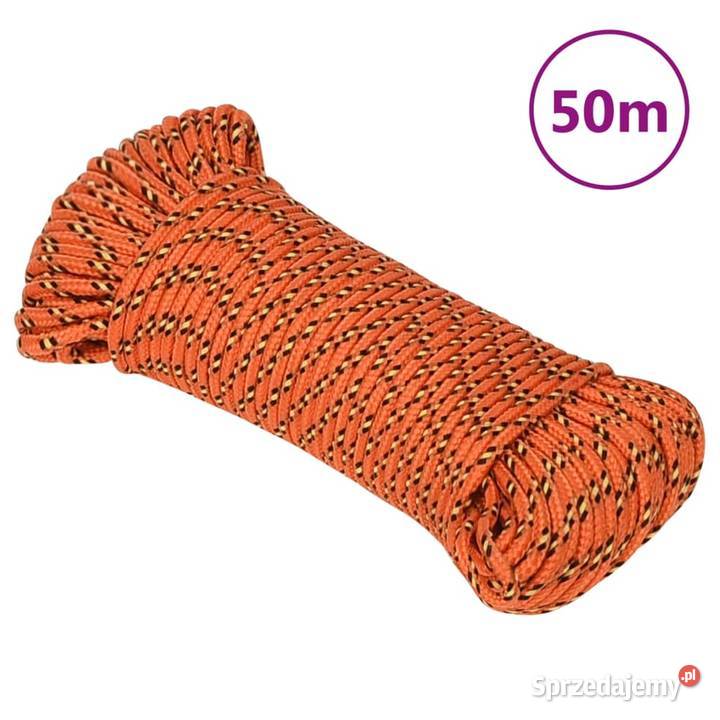 vidaXL Linka żeglarska pomarańczowa 3 mm 50 m Warszawa
