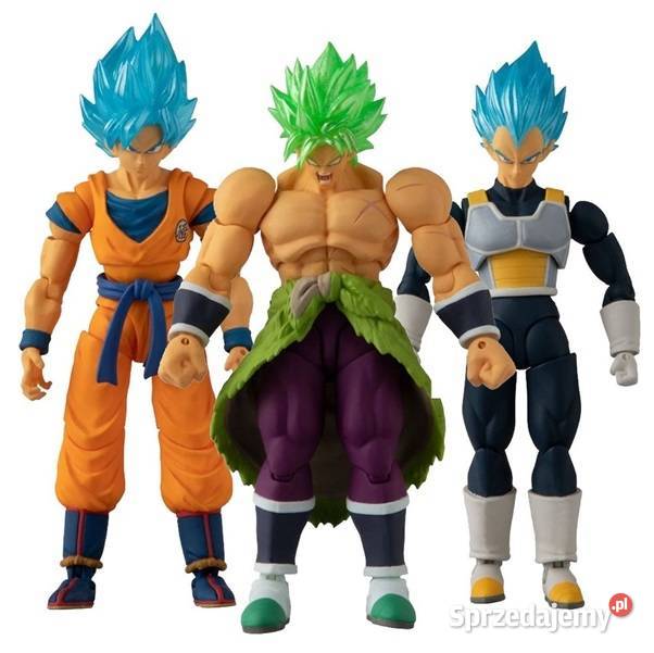 Dragon Ball Zestaw 3 Figurki Vegeta Broly Goku Plastik  Mogilany