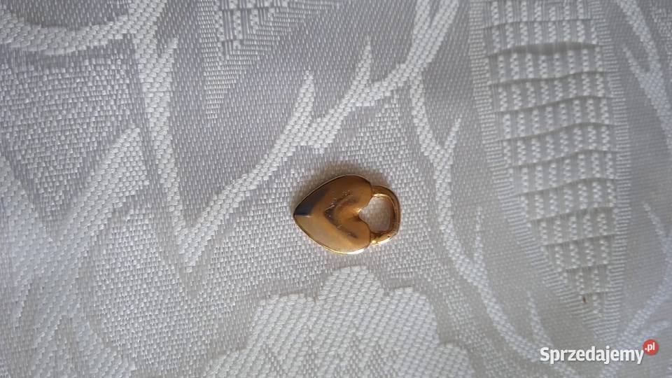 MINIATUROWE SERDUSZKO ZŁOCONE PRZEWIESZKA