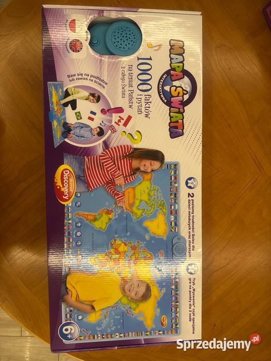 Mapa świata interaktywna Dumel Discovery Plastik  Edukacyjne wielkopolskie Poznań