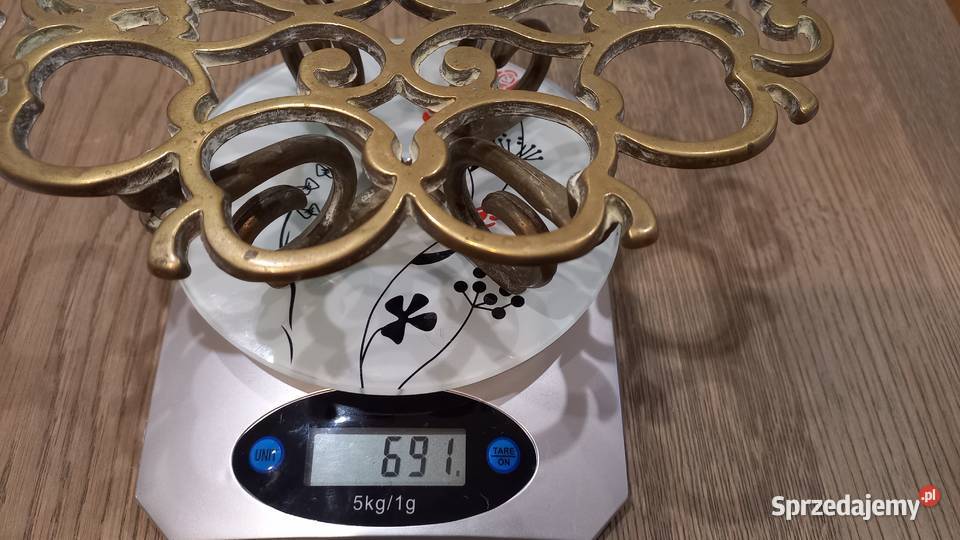 Podstawka mosiężna pod garnek żelazko Jabłka 681