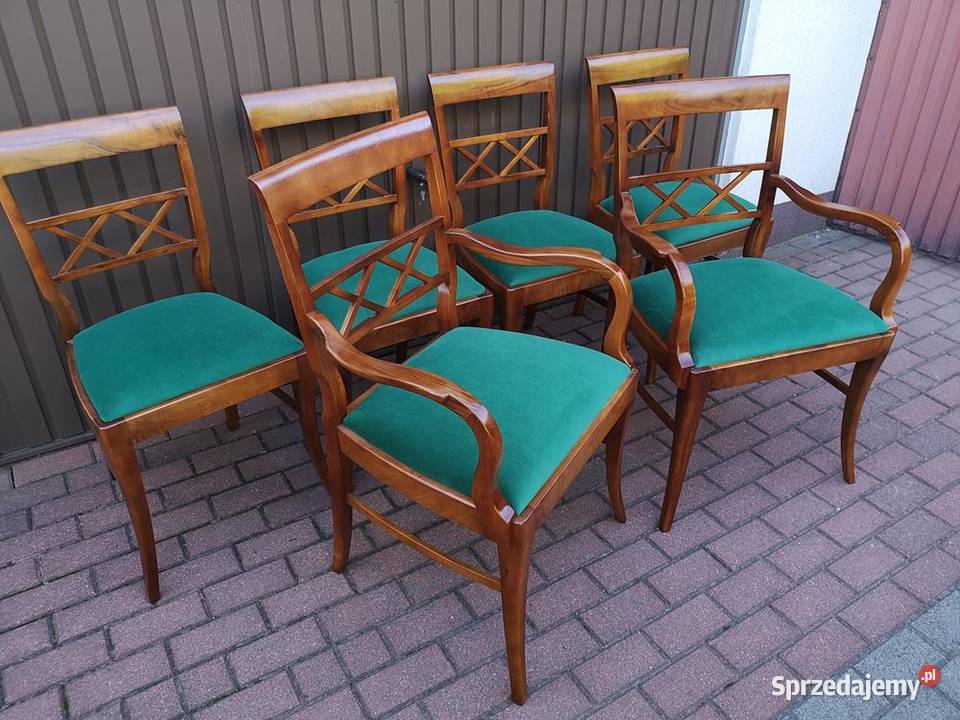 KrzesłaFotele 6 Komplet ARTDECO Biedermeier Swarzędz