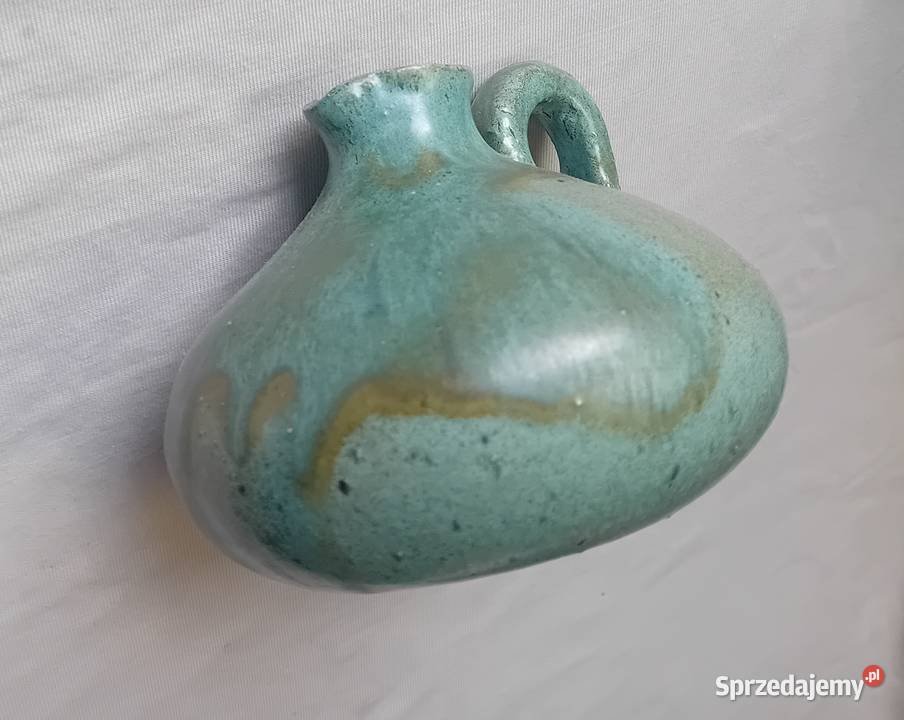 Ceramiczny świecznik ceramika artystyczna 1986 r wielkopolskie Koźminek