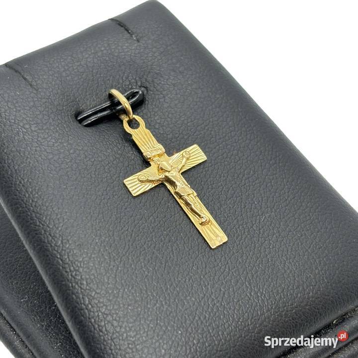 Złota Zawieszka Próby 333 056g Krzyż Krzyzyk Elbląg