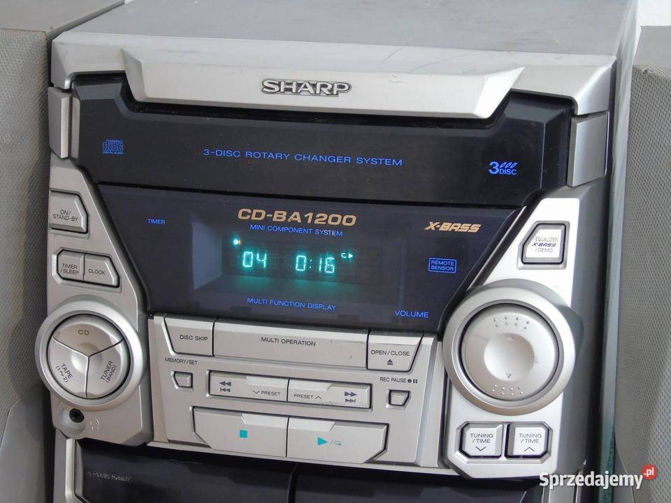 Japońska wieża SHARP kolumny Radio CD mocna Jasło