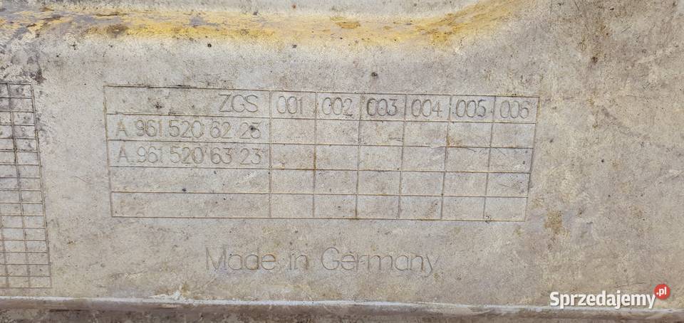 ACTROS MP4 OSŁONA MIĘDZYOSIOWA PANEL SPOILER Bieleń