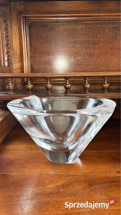 Patera misa Orrefors Marin Cut Art Glass Gdańsk