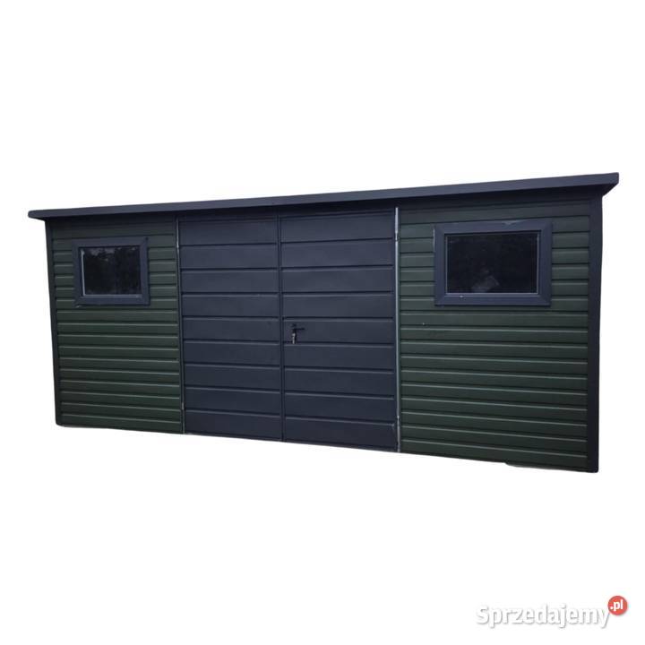 SCHOWEK DOMEK OGRODOWY 6x4m brama 2x okno