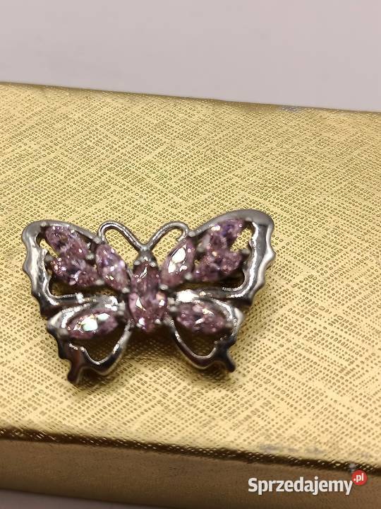 BIŻUTERIA BROSZKA PIĘKNA MAŁY MOTYL RÓŻOWE Dla kobiet