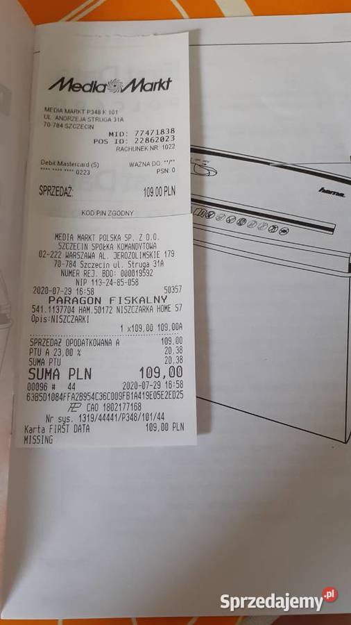 Niszczarka dokumentów hama S7 Szczecin