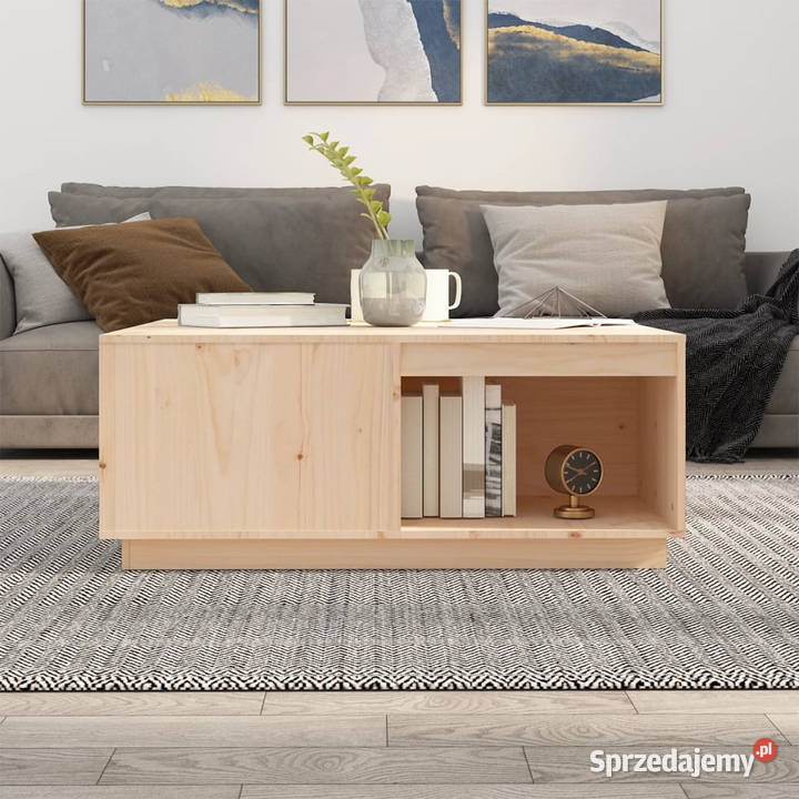 Stolik kawowy 100x101x405 lite drewno sosnowe mazowieckie Warszawa