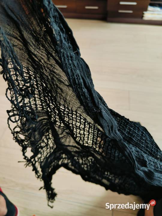 Szalik czarny ażurowy Gdańsk