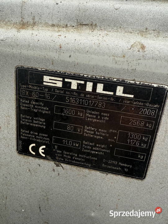 wózek elektryczny STILL RX6016 Triplex 480m w Działoszyn