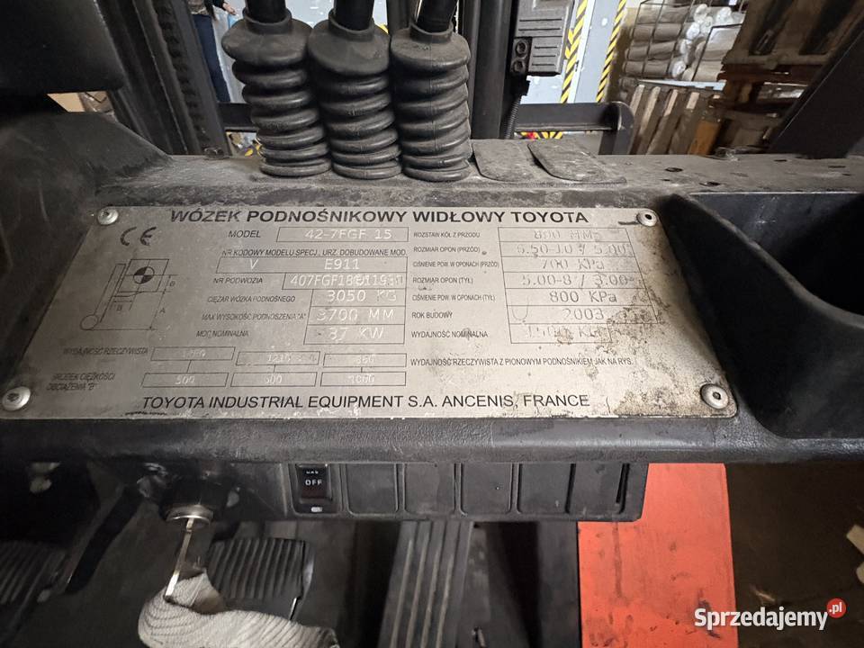Wózek widłowy Toyota 427FGF15 Toruń