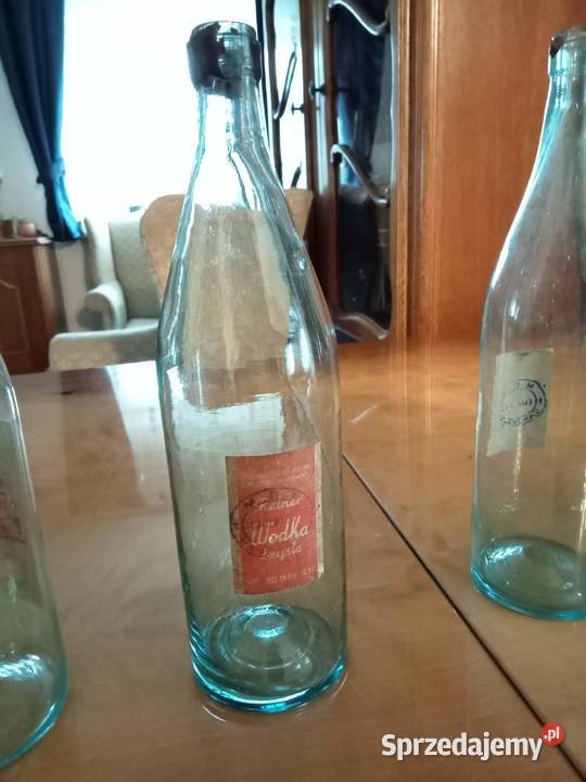 Butelki przedwojenne z okupacji z etykietami łódzkie Łódź sprzedam