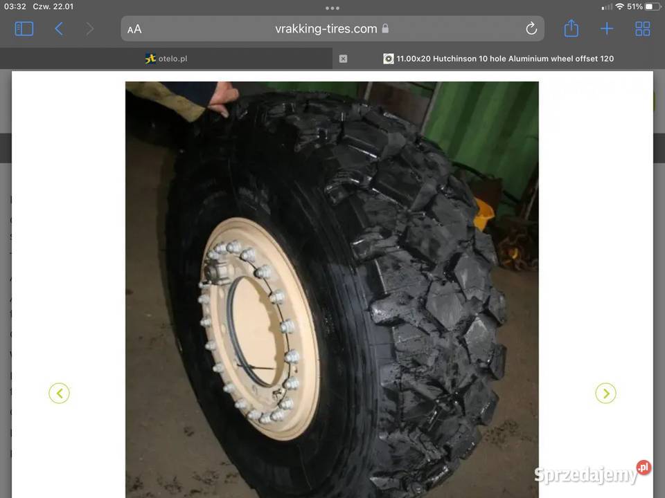 Koło Opona Michelin XZL 36580R 20 Unimog Nowy Sącz