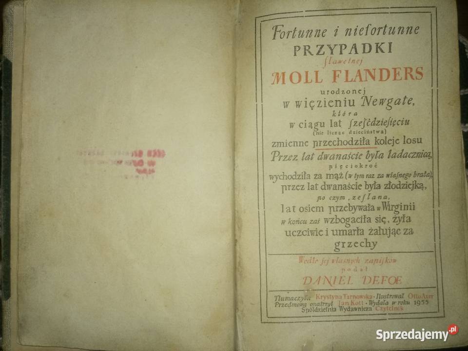 Fortunne i niefortunne przypadki Moll twarda Zawiercie sprzedam