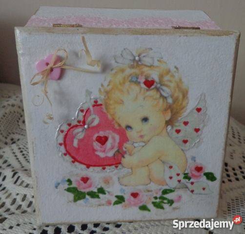 Pudełko decoupage prezenty ozdoby świąteczne Krajno-Parcele sprzedam
