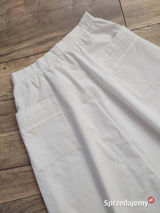 Biała trapezowa spódnica Vintage 70s y2k 38 40
