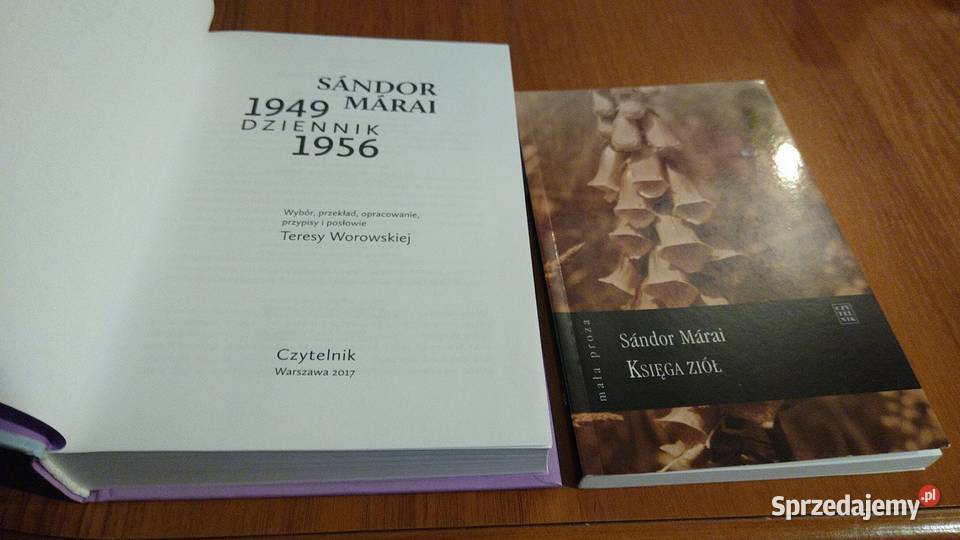 Dziennik 19491956 Sandor Marai 2017 Księga ziół sprzedam