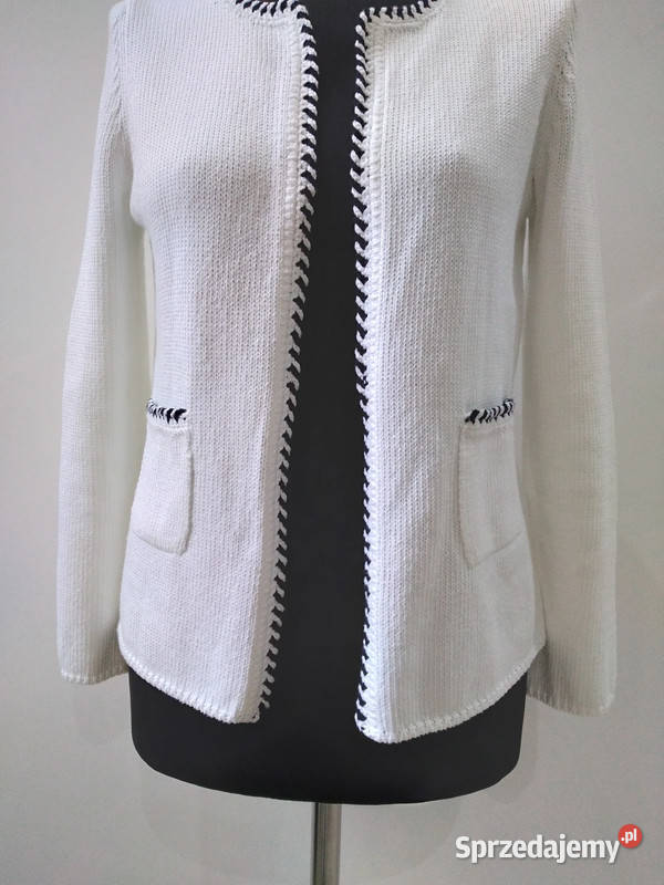 Sweterek bolerko damskie białyczarny rozmiar Ms biały Kielce sprzedam
