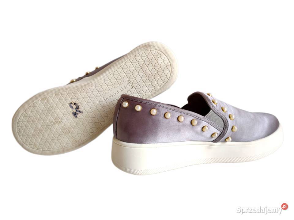 7296 STEVE MADDEN wygodne stalowoszare z perłami Kędzierzyn-Koźle