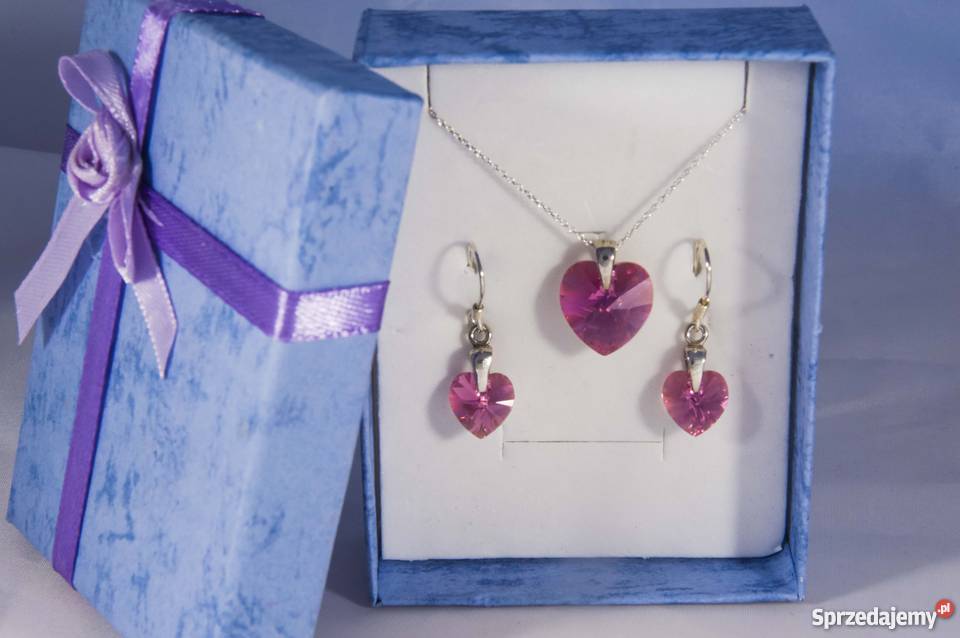 SWAROVSKI KOMPLET SREBRO 6 kolorów PUDEŁKO sprzedam