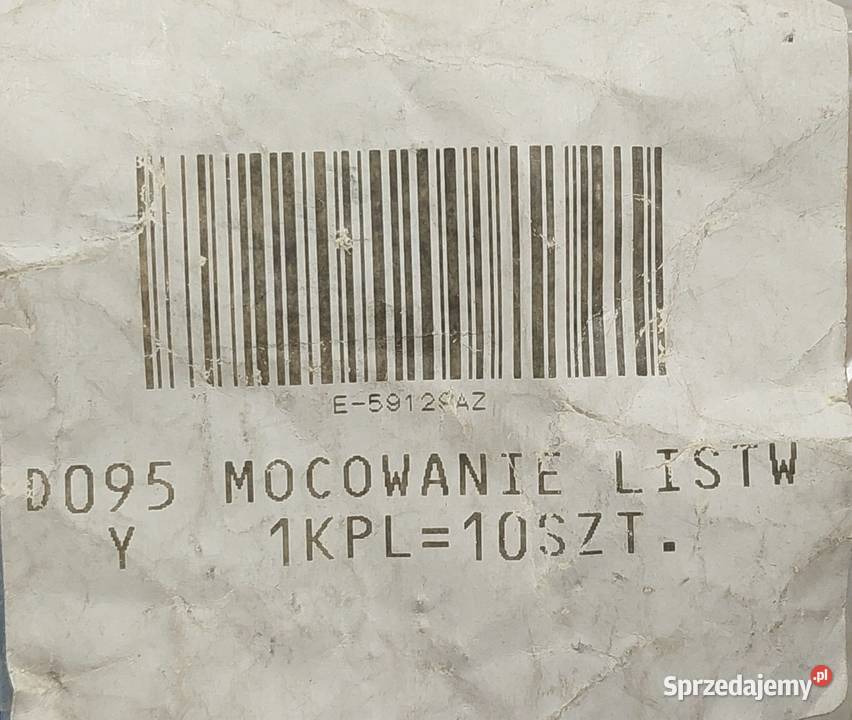 SPINKA LISTWY BOCZNEJ BŁOTNIKA MERCEDES 190 W201 Wyposażenie wnętrza Mielęcin