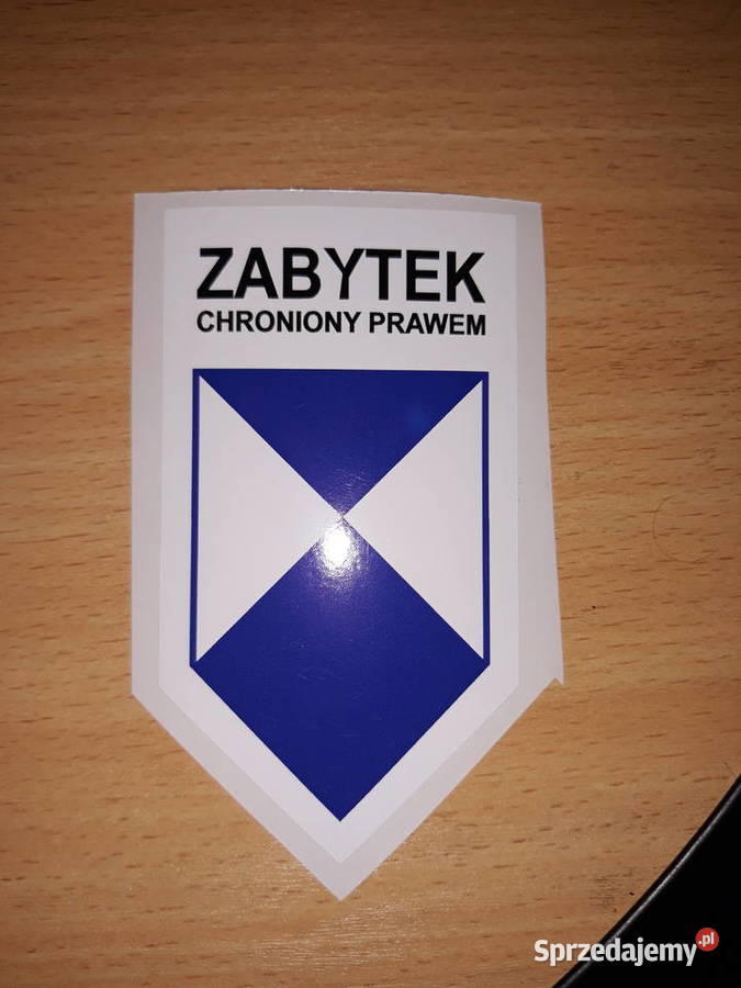 Zabytek chroniony prawem naklejki