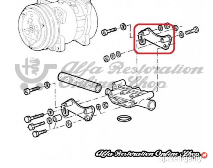 alfa romeo 145 Mocowania kompresora klimy osobowe Brzeszcze sprzedam