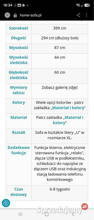 Oddam narożnik Xxl tkanina śląskie Sławków