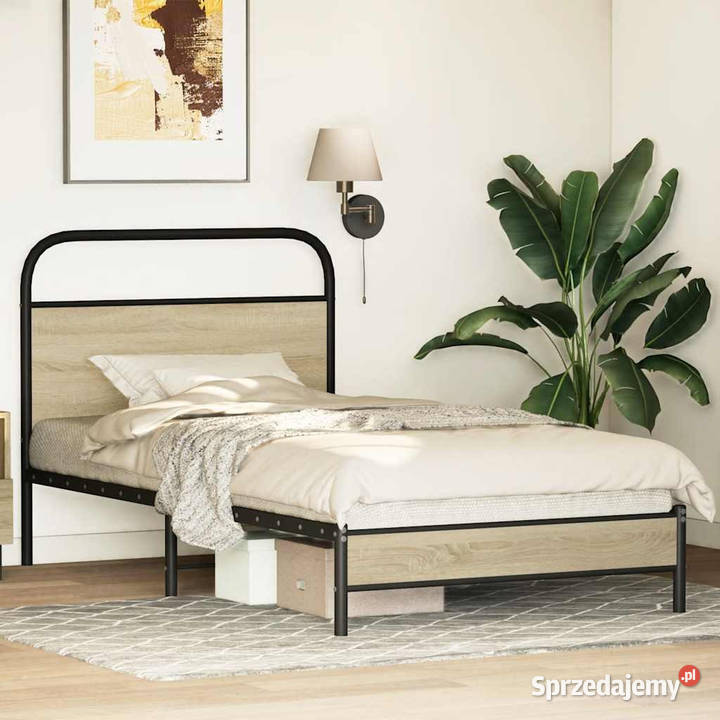 Łóżko bez materaca dąb sonoma 90x190 WM4100402 100cm Łóżka mazowieckie Warszawa