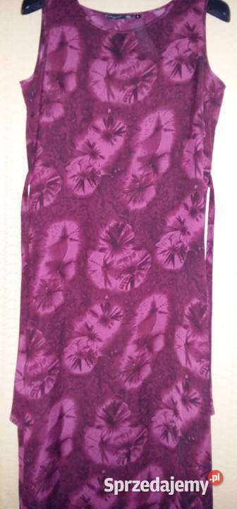 Sukienka na ramiączkach w wiśniowym kolorzedługa Łódź