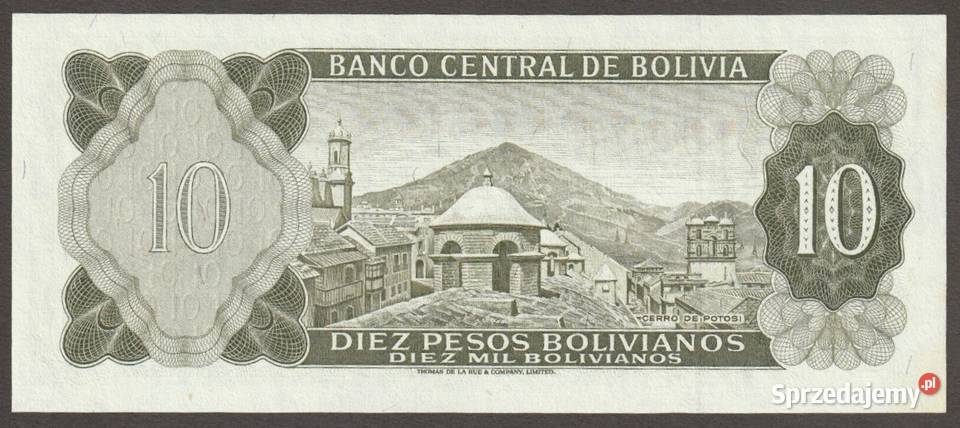 BOLIWIA 10 pesos bolivianos 1962 Busch STAN Łódź