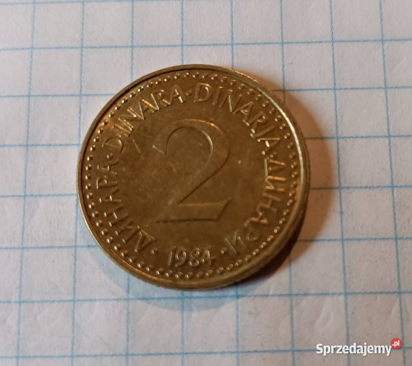 2 DINARY 1984 JUGOSŁAWIA lubelskie Piszczac