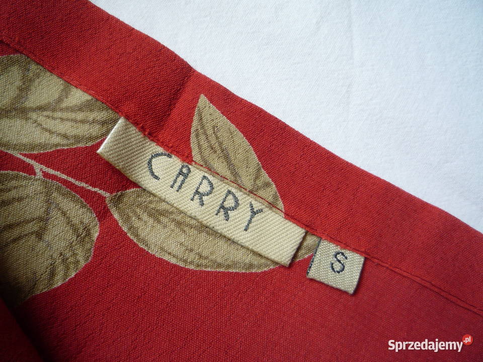 Carry 36S spódniczka kopertowa Czerwona w kwiaty Rozmiar 36(S) Szczecin