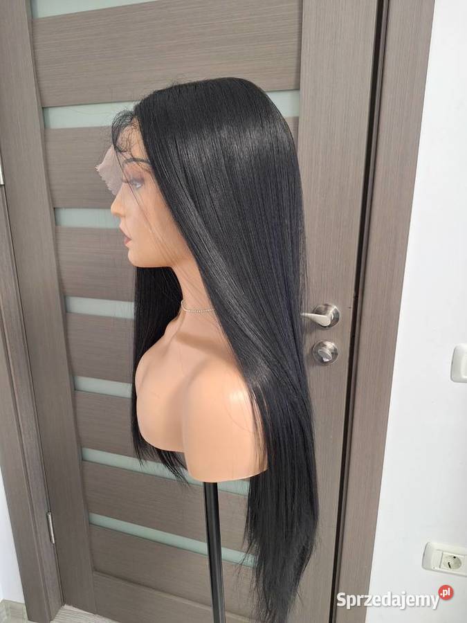 Czarny długi koronkowy peruk Malbork sprzedam